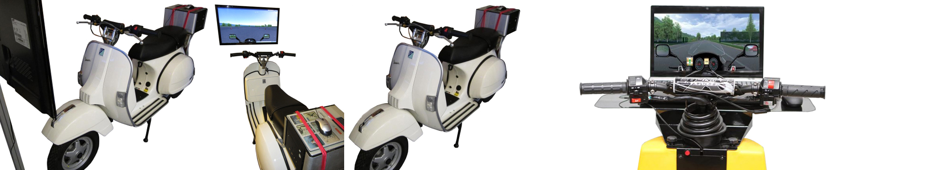 MOTORROLLER SIMULATOR VESPA - Für Nostalgie-Liebhaber kann auch eine Original Vespa oder ein anderes Fahrzeug zum Simulator umgebaut werden.